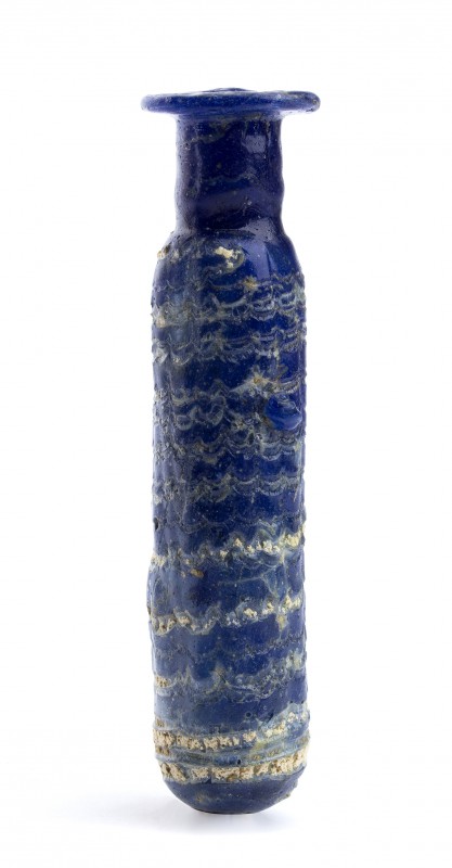 Etruscan core-formed glass Alabastron
4th - 2nd century BC; height cm 10; Prove...