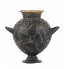 Faliscan Olla With Incised Fantastic Beasts
7th century BC; height cm 35; Provenance: Belgian private collection; reportedly privately purchased from...