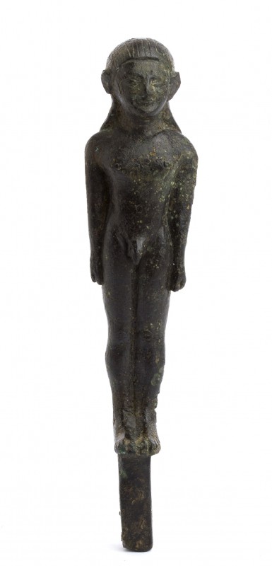 Etruscan Bronze Kouros
Late 6th century BC; height cm 11; A solid-cast of archa...