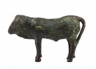 Greek Bronze Bull
4th - 3rd century BC; length cm 12; Untouched green patina. Provenance: Private collection, London, acquired 1960s - 1980s.