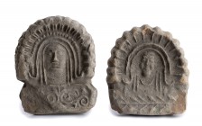 Couple of Etrusco-Campanian Antefixes
5th century BC; height cm 19 and 20. Provenance: English private collection, acquired before 2000.