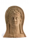 Roman Terracotta Votive Portrait of Hercules
3rd - 2nd century BC; height cm 40; length cm 29; He's wearing Nemean lion's skin. Provenance: English p...