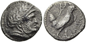 NORD-PERSIEN. Sophytes, ca. 240 - 235 v. Chr. Sophytes, ca. 240 - 235 v. Chr. Hemidrachme ø 12mm (1.32g). Mzst.Hekatompylos(?). Vs.: Kopf mit Helm, ve...