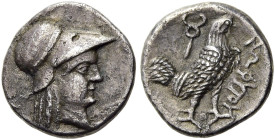 NORD-PERSIEN. Sophytes, ca. 240 - 235 v. Chr. Sophytes, ca. 240 - 235 v. Chr. Diobol ø 11mm (1.03g). Mzst.Hekatompylos(?). Vs.: Kopf der Athena mit ko...