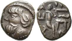 INDO-PARTHER. Sanabares, ca.135 - 160 n. Chr. Sanabares, ca.135 - 160 n. Chr. Drachme ø 16mm (3.30g). Vs.: Bärtiger Kopf n. l. Rs.: Parthischer Bogens...