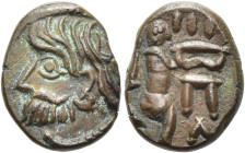 INDO-PARTHER. Sanabares, ca.135 - 160 n. Chr. Sanabares, ca.135 - 160 n. Chr. Drachme ø 22mm (3.35g). Vs.: Bärtiger Kopf n. l. Rs.: Parthischer Bogens...