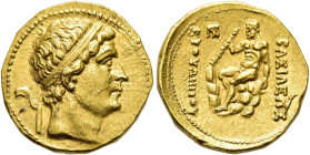 KÖNIGREICH BAKTRIEN. Euthydemos I., ca. 225 - 200 v. Chr. Euthydemos I., ca. 225 - 200 v. Chr. Stater ø 19mm (8.25g). ca. 225 v. Chr. Vs.: Kopf mit Di...