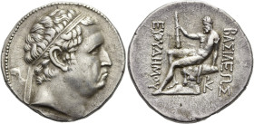KÖNIGREICH BAKTRIEN. Euthydemos I., ca. 225 - 200 v. Chr. Euthydemos I., ca. 225 - 200 v. Chr. Tetradrachme ø 28mm (16.48g). ca. 206 - 200 v. Chr. Vs....