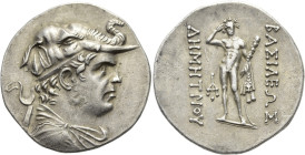 KÖNIGREICH BAKTRIEN. Demetrios I., ca. 200 - 190 v. Chr. Demetrios I., ca. 200 - 190 v. Chr. Tetradrachme ø 33mm (16.85g). Vs.: Drapierte Büste mit Di...