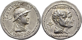 KÖNIGREICH BAKTRIEN. Eukratides I. Megas, ca. 170 - 145 v. Chr. Eukratides I. Megas, ca. 170 - 145 v. Chr. Tetradrachme ø 32mm (16.95g). ca. 163 - 145...