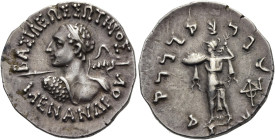 KÖNIGREICH BAKTRIEN. Menander I. Soter, ca. 165 - 130 v. Chr. Menander I. Soter, ca. 165 - 130 v. Chr. Tetradrachme im indischen Gewichtsstandard ø 27...
