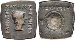 KÖNIGREICH BAKTRIEN. Menander I. Soter, ca. 165 - 130 v. Chr. Menander I. Soter, ca. 165 - 130 v. Chr. Nominal B ø 26mm (9.46g). Vs.: ΒΑΣΙΛΕΩΣ / ΣΩΤΗΡ...