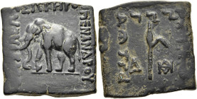 KÖNIGREICH BAKTRIEN. Menander I. Soter, ca. 165 - 130 v. Chr. Menander I. Soter, ca. 165 - 130 v. Chr. Tetrachalkon ø 23mm (11.17g). Vs.: ΒΑΣΙΛΕΩΣ / Σ...