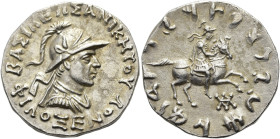 KÖNIGREICH BAKTRIEN. Philoxenos Aniketos, ca. 125 - 115 v. Chr. Philoxenos Aniketos, ca. 125 - 115 v. Chr. Tetradrachme im indischen Gewichtsstandard ...