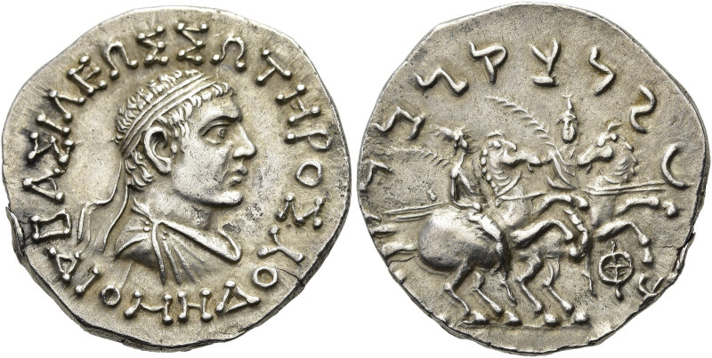 KÖNIGREICH BAKTRIEN. Diomedes Soter, ca. 115 - 110 v. Chr. Diomedes Soter, ca. 1...