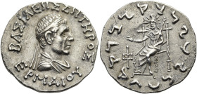 KÖNIGREICH BAKTRIEN. Hermaios Soter, ca. 115 - 110 v. Chr. Hermaios Soter, ca. 115 - 110 v. Chr. Tetradrachme im indischen Gewichtsstandard ø 27mm (9....