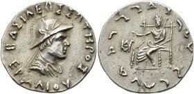 KÖNIGREICH BAKTRIEN. Hermaios Soter, ca. 115 - 110 v. Chr. Hermaios Soter, ca. 115 - 110 v. Chr. Tetradrachme im indischen Gewichtsstandard ø 27mm (9....