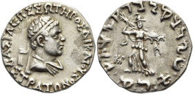 KÖNIGREICH BAKTRIEN. Straton I. Epiphanes Dikaios Soter, ca. 110 - 95 v. Chr. Straton I. Epiphanes Dikaios Soter, ca. 110 - 95 v. Chr. Tetradrachme im...