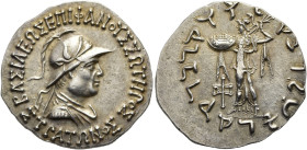 KÖNIGREICH BAKTRIEN. Straton I. Epiphanes Dikaios Soter, ca. 110 - 95 v. Chr. Straton I. Epiphanes Dikaios Soter, ca. 110 - 95 v. Chr. Tetradrachme im...