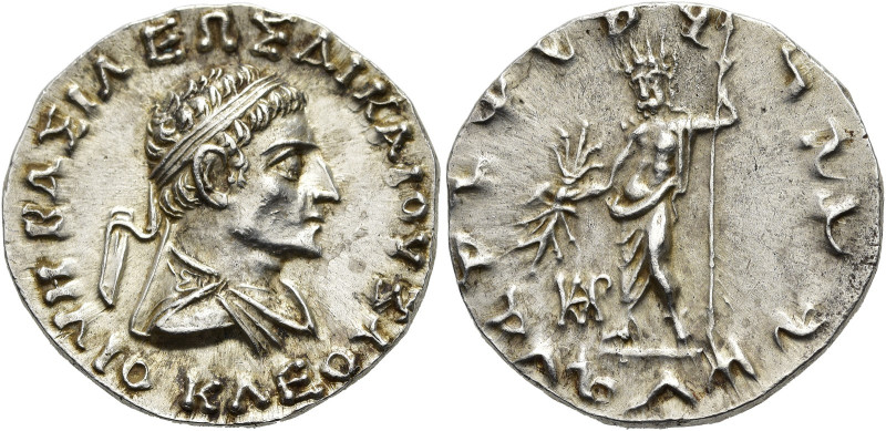 KÖNIGREICH BAKTRIEN. Heliokles II. Dikaios, ca. 100 - 90 v. Chr. Heliokles II. D...