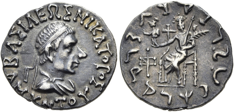 KÖNIGREICH BAKTRIEN. Amyntas Nikator, ca. 90 - 85 v. Chr. Amyntas Nikator, ca. 9...