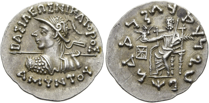 KÖNIGREICH BAKTRIEN. Amyntas Nikator, ca. 90 - 85 v. Chr. Amyntas Nikator, ca. 9...