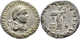 KÖNIGREICH BAKTRIEN. Apollodotos II. Megas Soter Philopator, ca. 70 - 55 v. Chr. Apollodotos II. Megas Soter Philopator, ca. 70 - 55 v. Chr. Tetradrac...