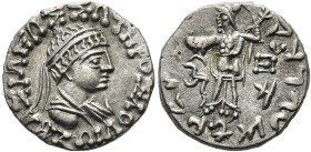 KÖNIGREICH BAKTRIEN. Zoilos II. Soter, ca. 55 - 40 v. Chr. Zoilos II. Soter, ca. 55 - 40 v. Chr. Drachme im indischen Gewichtsstandard ø 15mm (2.41g)....