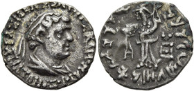 KÖNIGREICH BAKTRIEN. Straton III. Soter Philopator, ca. 30 v. Chr. Straton III. Soter Philopator, ca. 30 v. Chr. Drachme ø 17mm (2.28g). Vs.: ΒΑΣΙΛΕΩΣ...