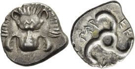 LYKIEN. DYNASTEN. Perikle. Perikle. 1/3 Stater ø 15mm (2.57g). ca. 380 - 360 v. Chr. Vs.: Löwenskalp in Vorderansicht. Rs.: "Perikle" in lykischer Sch...