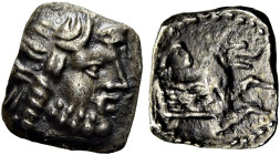 LYKAONIEN. LARANDA. Obol ø 10mm (0.48g). ca. 324/3 v. Chr. Vs.: Kopf des Herakles n. r. Rs.: Λ, Protome eines Wolfes n. r. SNG France - ; Göktürk 70. ...