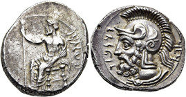 KILIKIEN. TARSOS. Pharnabazos, 379 - 374 v. Chr. Pharnabazos, 379 - 374 v. Chr. Stater ø 24mm (19.93g). Vs.: Thronender Baaltars mit Zepter n. l., r. ...