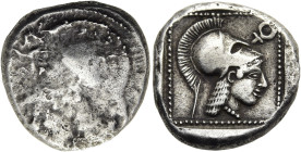 ZYPERN. LAPETHUS. Sidqmelek? Sidqmelek? Stater ø 22mm (10.30g). ca. 435 v. Chr. Vs.: Kopf der Athena mit korinthischem Helm n. l. Rs.: Vertieftes Quad...