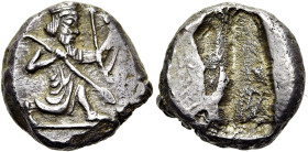 KÖNIGREICH DER ACHÄMENIDEN. Typ IIIb (früh). Typ IIIb (früh). Siglos ø 17mm (5.50g). Mzst.Dareios I. - Xerxes, ca. 485 - 420 v. Chr. Vs.: Großkönig mi...