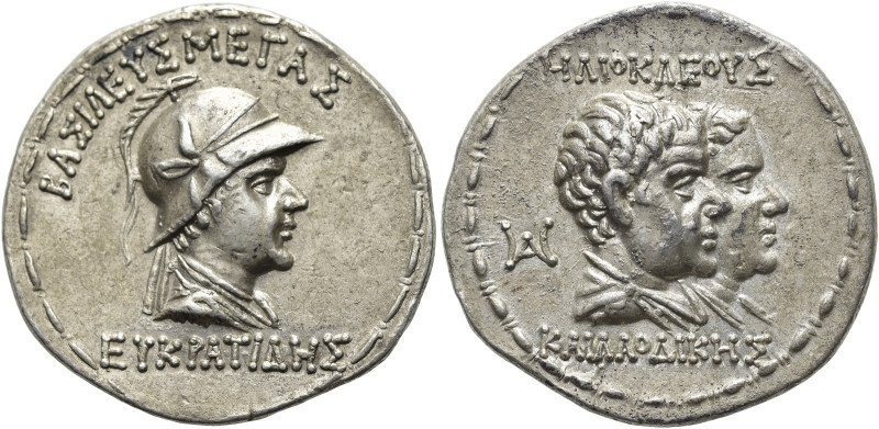 KÖNIGREICH BAKTRIEN. Eukratides I. Megas, ca. 170 - 145 v. Chr. Eukratides I. Me...
