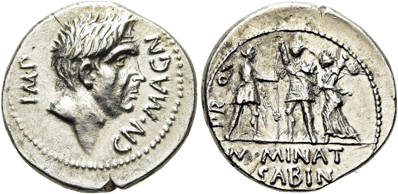 RÖMISCHE REPUBLIK NACH 211 V. CHR. Cn. Pompeius Magnus, 46 - 45 v. Chr. Cn. Pomp...