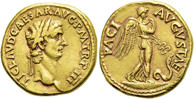 Claudius, 41 - 54 n. Chr. Claudius, 41 - 54 n. Chr. Aureus ø 19mm (7.50g). 44 - ...