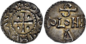KÖLN. Otto III., 983 - 1002. Otto III., 983 - 1002. Denar (1.60g). o.J. (nach 996), Köln. + ODDO + IMP - AVG, Kreuz, in den Winkeln jeweils eine Kugel...