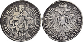 AACHEN, Stadt. Maximilian II., 1564 - 1576. Maximilian II., 1564 - 1576. Reichstaler (28.72g). 1573, Aachen. Mit dem Titel von Kaiser Maximilian II., ...