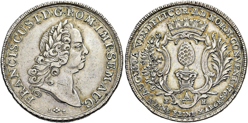 AUGSBURG, Stadt. Konventionstaler (27.90g). 1765 IT-A- FH, Augsburg. Mit dem Tit...