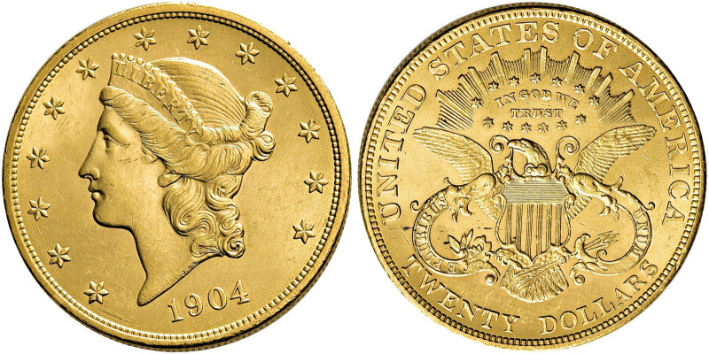 VEREINIGTE STAATEN (USA). 20 Dollar (33.41g). 1904, Philadelphia. Typ "Liberty H...