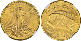 VEREINIGTE STAATEN (USA). 20 Dollar 1911 S, San Francisco. Typ "Saint-Gaudens". Liberty stehend von vorne / Adler fliegend nach links vor aufgehender ...