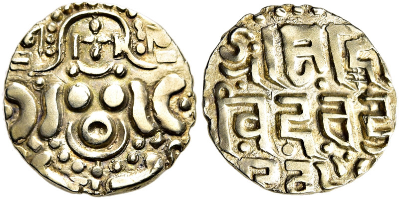 INDIEN. GAHADAVALAS VON KANAUJ UND BANARES. Dinar (4.25g). o.J. (um 1114 - 1154)...