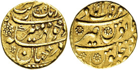 INDIEN. MUGHAL. Aurangzeb Alamgir, 1068 - 1118 a.H. (1658 - 1707 AD). Aurangzeb Alamgir, 1068 - 1118 a.H. (1658 - 1707 AD). Mohur (10.91g). 1089/2[2] ...