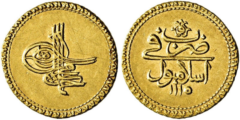 OSMANISCHES REICH. Ahmad III., 1115 - 1143 a.H. (1703 - 1730 AD). Ahmad III., 11...