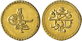 OSMANISCHES REICH. Ahmad III., 1115 - 1143 a.H. (1703 - 1730 AD). Ahmad III., 1115 - 1143 a.H. (1703 - 1730 AD). Zeri (Findik) (3.46g). 1115 a.H. (170...