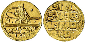 OSMANISCHES REICH. 'Abd al-Hamid I., 1187-1203 a.H. (1774 - 1789 AD). 'Abd al-Hamid I., 1187-1203 a.H. (1774 - 1789 AD). Zeri Mahbub (2.60g). 1187/1 a...