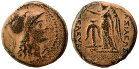 SELEUKID KINGS of SYRIA. Seleukos II Kallinikos, 246-226 BC. Ae (bronze, 8.74 g, 19 mm), Antioch on the Orontes. Head of Athena to right, wearing cres...