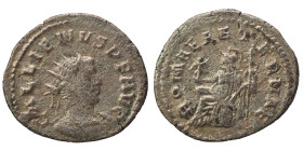 Gallienus, 253-268. Antoninianus (silvered bronze, 3.06 g, 22 mm), Antioch. GALLIENVS PF AVG Radiate, draped and cuirassed bust of Gallienus to right....
