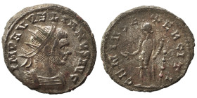 Aurelian, 270-275. Antoninianus (silvered bronze, 4.68 g, 21 mm), Cyzicus. IMP AVRELIANVS AVG Radiate and cuirassed bust of Aurelian to right. Rev. GE...